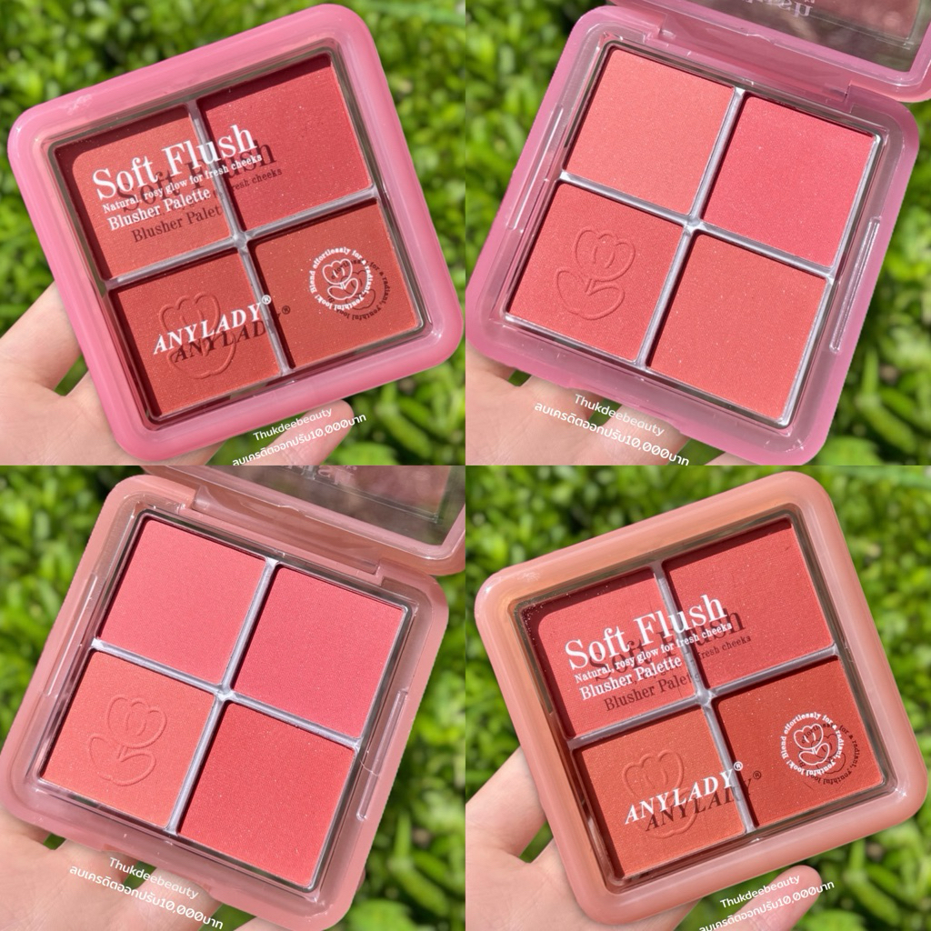 บลัชออน​ บลัชพีช ปัดแก้ม anylady​ Blusher​ 4 โทนสี โทนตุ่น โทนส้ม โทนชมพู โทนอิฐ ครบในตลับเดียว​ ติดทน กันน้ำ กันเหงื่อ – โปรปัง