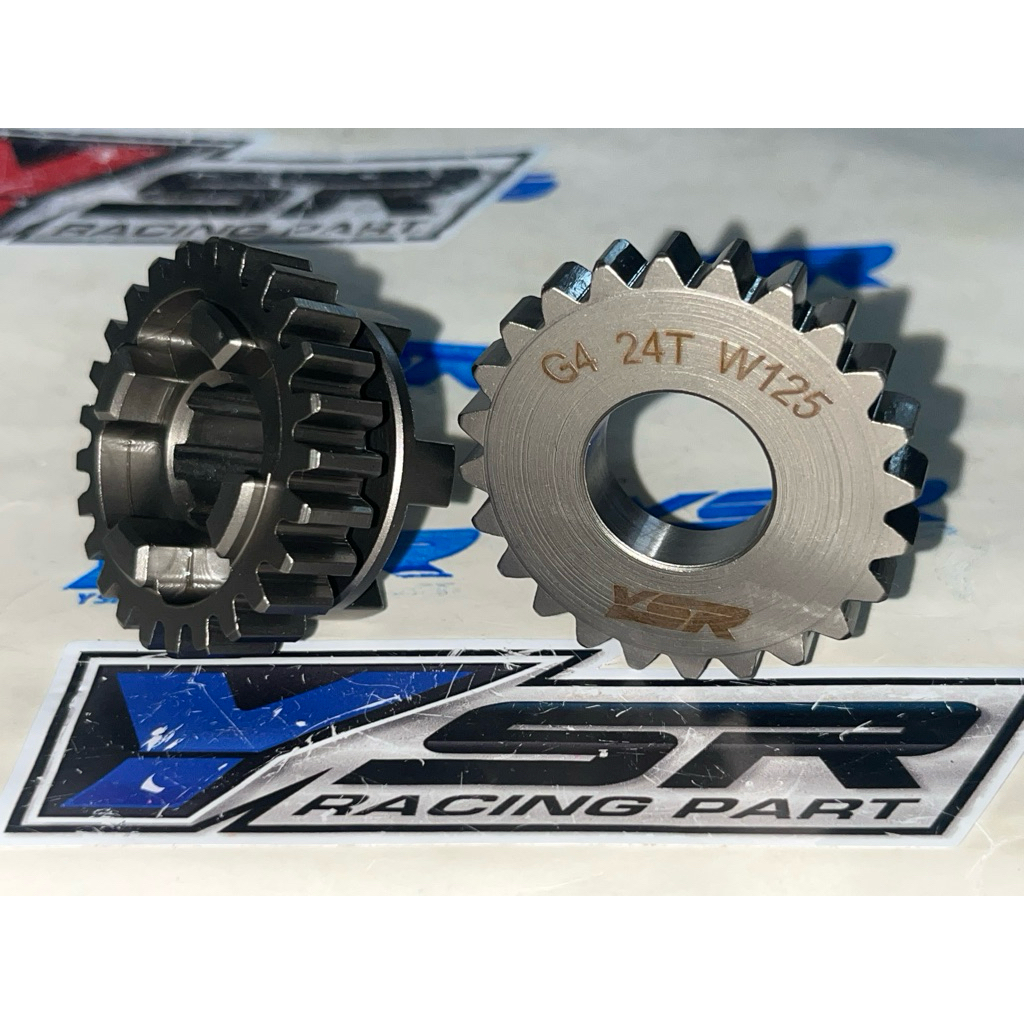 [NEW]🔥🔥เกียร์ 4 W125แต่งงานCNCแบบคู่*ขับG4-25T,ตามG4-24T เหมาะกับลูก 66-74 ชัก7-10