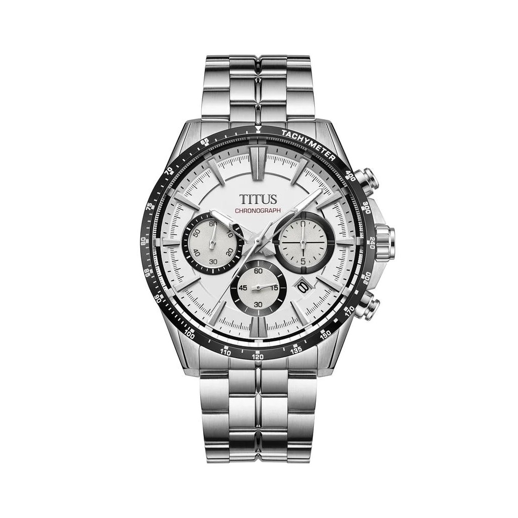 Solvil et Titus (โซวิล เอ ติตัส) นาฬิกาผู้ชาย Saber โครโนกราฟ ควอตซ์ สเตนเลส 44.2 มม. (W06-03337)