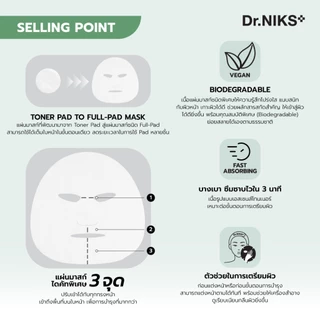 Dr.NIKS ทรีมินิทส์โทนเนอร์มาสก์คาล์มมิ่ง 20ml ดร.นิกส์