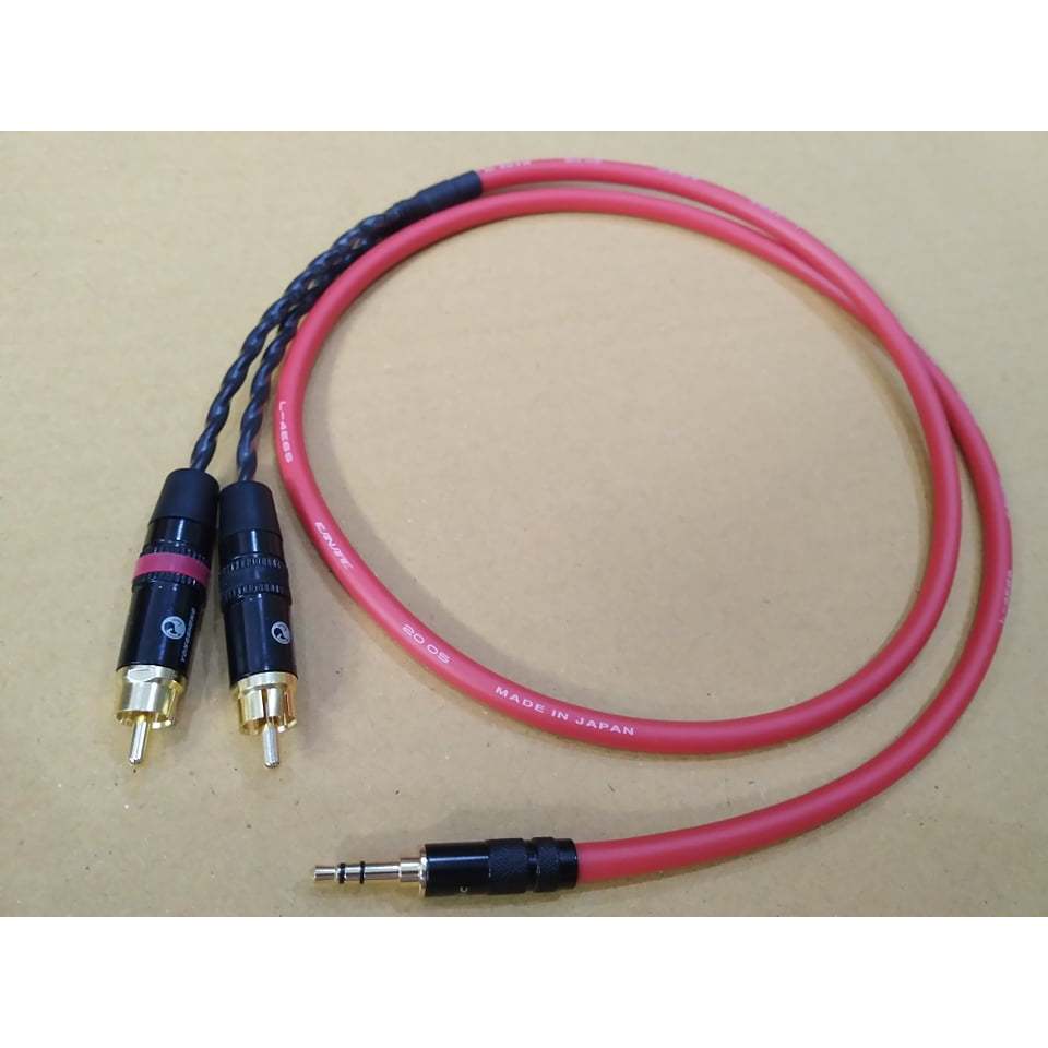 สาย (aux )  Mini 3.5  to RCA  Canare L-4E6S (MADE IN JAPAN) รุ่นท็อป เลือกความยาวได้