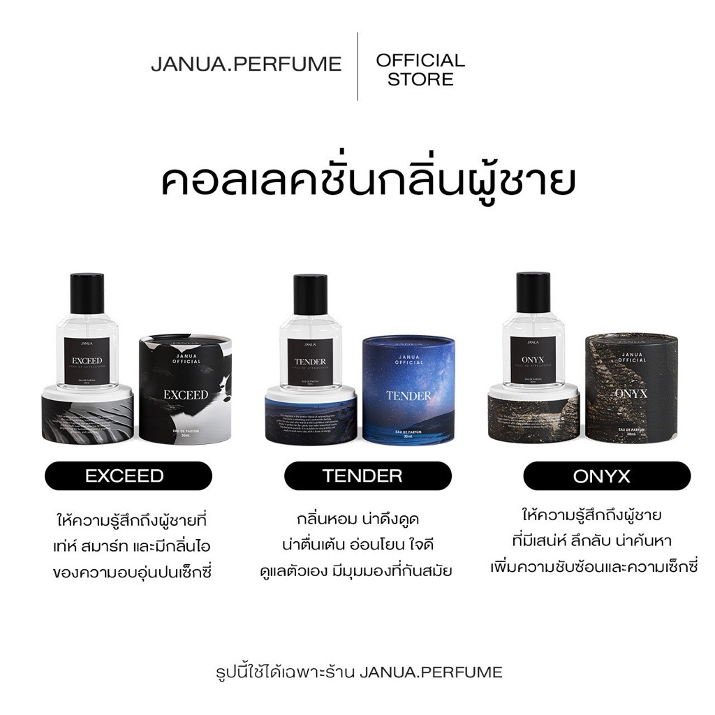 น้ำหอมแจนยัวร์คอลเลคชั่นผู้ชาย ของแท้พาร์ทเนอร์บริษัท Janua For Men