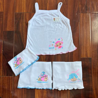 ( 1 แพค 4 ตัว ) เสื้อซับในสีขาวเด็กอนุบาล-ประถมต้น อายุ 3-8 ปี รอบอก 22-28 นิ้ว ผ้า cotton สวมใส่สบาย