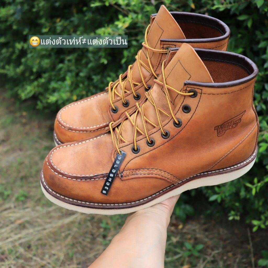 ส่งฟรี 9.5us 27.5cm 🇺🇸 รองเท้า REDWING USA Heritage รุ่น 875 Moc 6-Inch Boot in Oro Legacy Leather