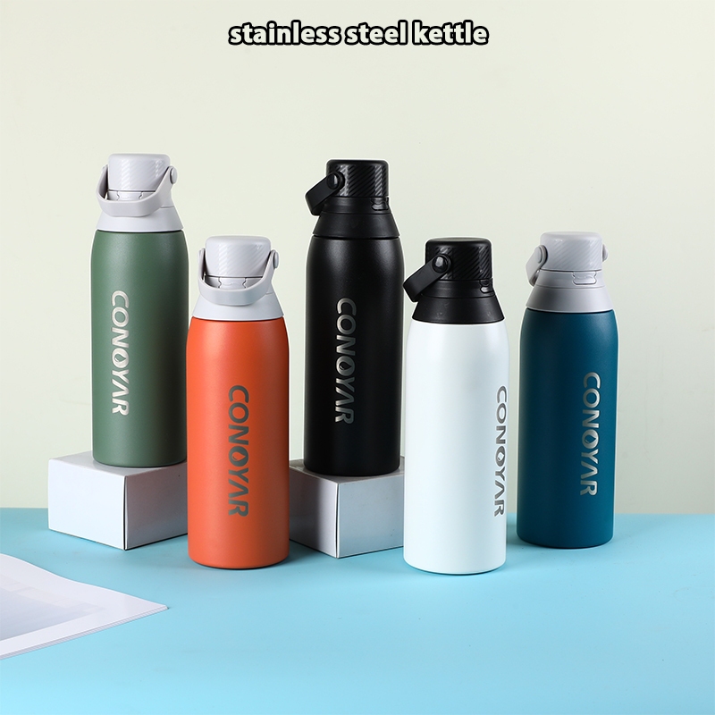 เก็บอุณภูมิ 500/750ml ได้ทั้งร้อนและเย็น ขวดน้ำกรองสแตนเลส ความจุขนาดใหญ่ถ้วยน้ำนักเรียน T01237