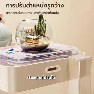 ชั้นเก็บของเดสก์ท็อป ใต้โต๊ะ ที่เก็บของ ชั้นวางของบนโต๊ะ จัดเก็บของเป็นระเบี เหล็กกล้าคาร์บอน ปรับใช้งานได้ยืดหยุ่น