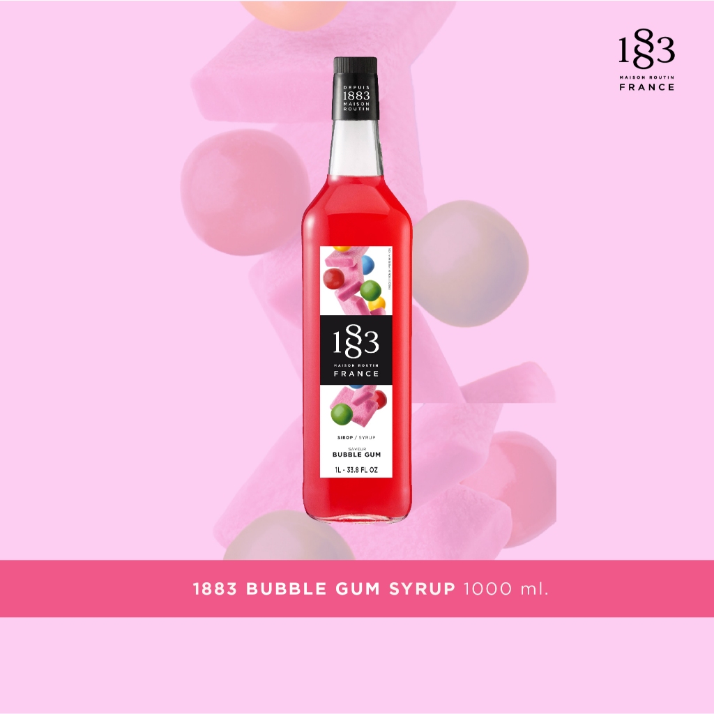 1883 Syrup น้ำเชื่อมกลิ่นบับเบิลกัม 1000 มล. (1883 BUBBLE GUM SYRUP 1000 ml.)