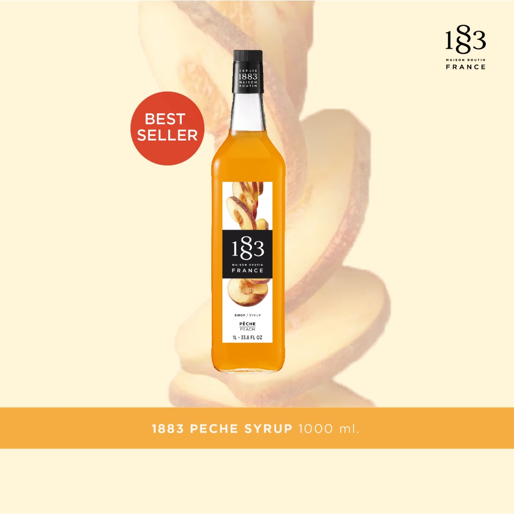 1883 Syrup น้ำเชื่อมกลิ่นพีช 1000 มล.(1883 PEACH SYRUP 1000 ml.)