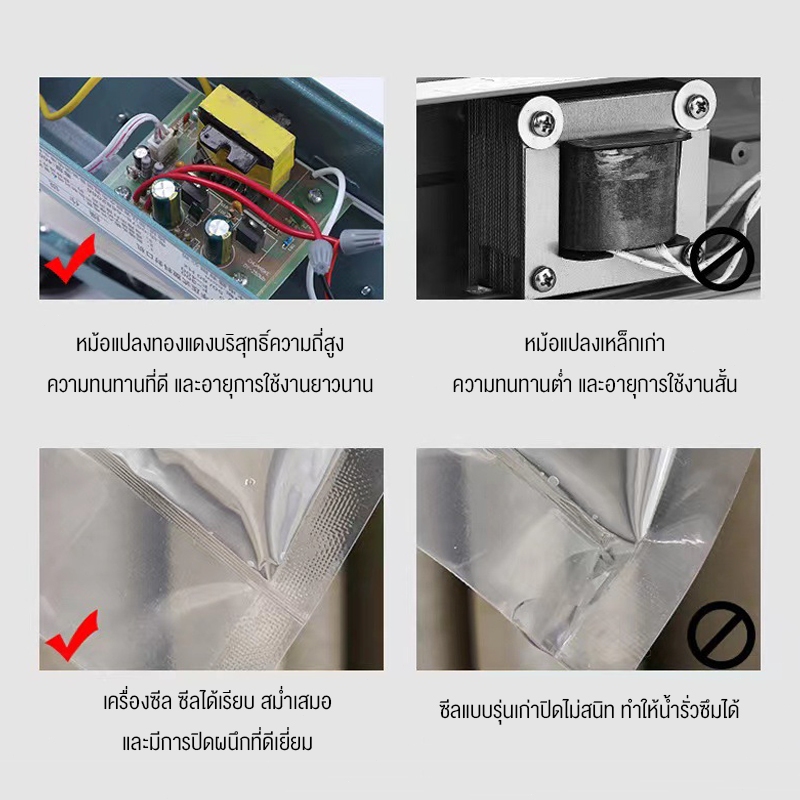LENODI  เครื่องซีลปิดปากถุง FS-200/300/400 รุ่นใหม่ ทำงานเร็ว ปลอดเสียง ใช้งานง่าย ปรับอุณหภูมิ 8 ระดับ LED - รูปที่ 6