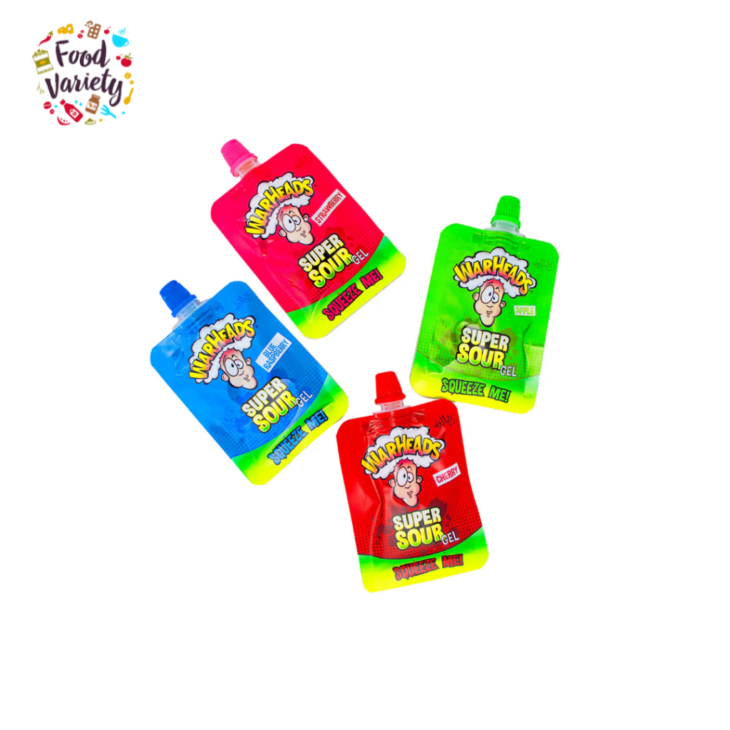 Warheads Super Sour Gel 4 Flavors (4x20g) วอร์เฮดส์ เจลเปรี้ยวจัด 4 รส (4x20 กรัม)