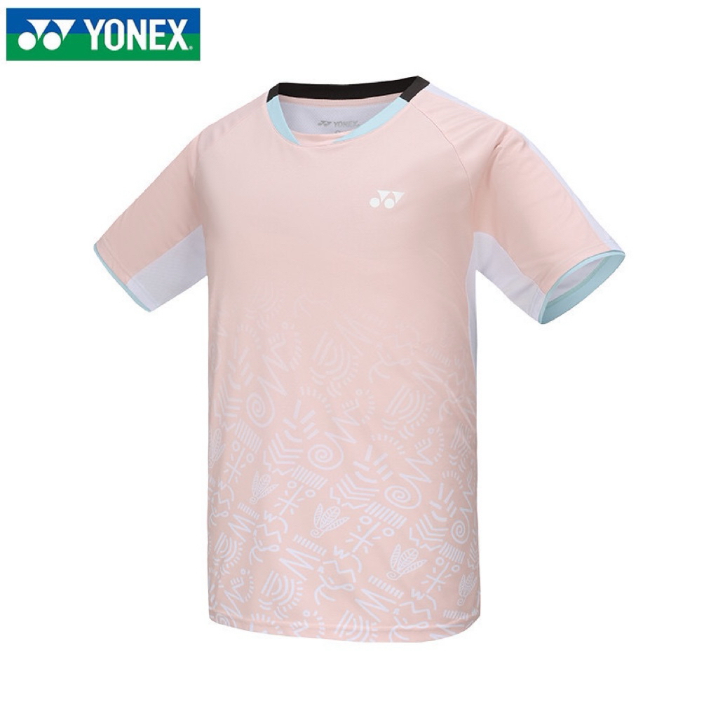 เสื้อกีฬา YONEX สีชมพู เสื้อแบดมินตัน เสื้อออกกำลังกาย YONEX