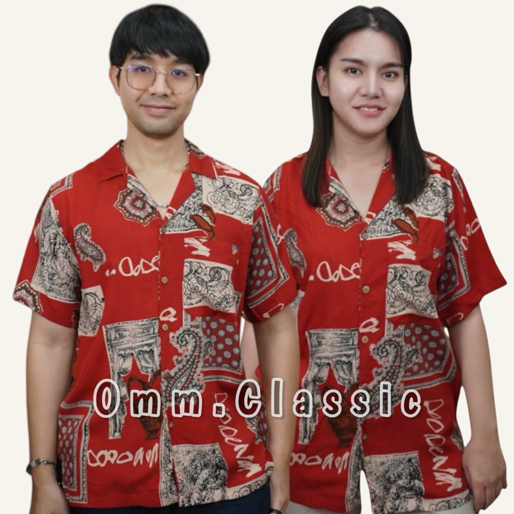 เสื้อฮาวายผ้านิ่ม(เรยอน)ลายเรเนซองแดง – โปรปัง
