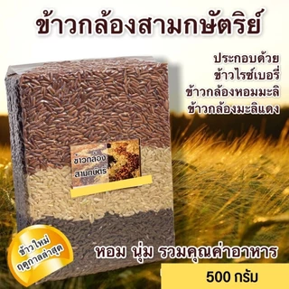 ข้าวไรซ์เบอรี่,หอมนิล,สังห์หยด,กข43,ลืมผัว ข้าวสุขภาพแพ็คสุญญากาศ 500 กรัม มีครบทุกข้าว
