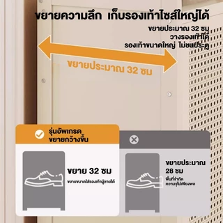 BUBU ตู้เก็บรองเท้า ตู้รองเท้า ชั้นวางรองเท้า ตู้รองเท้าไม้ หลายชั้น ตู้เก็บรองเท้ากันฝุ่น ป้องกันฝุ่นและความชื้น