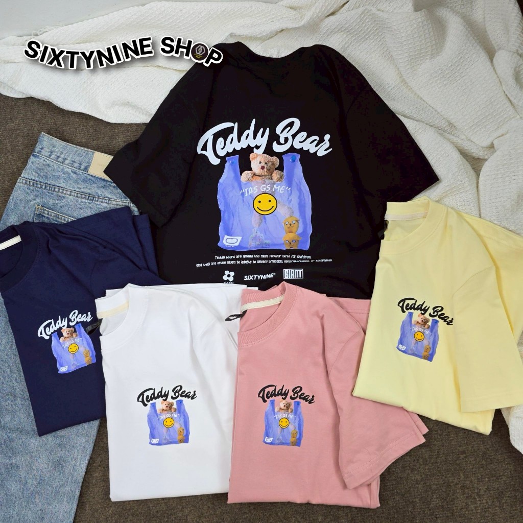 เสื้อยืดผ้าคอตตอน M-4XL พิมพ์ลาย " Teddy " พร้อมส่ง