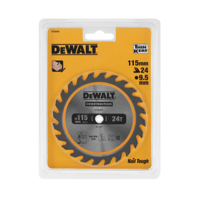 DEWALT ใบเลื่อยวงเดือน4"x24T รุ่น DT20420 ใบ ตัดไม้ ตัดMDF