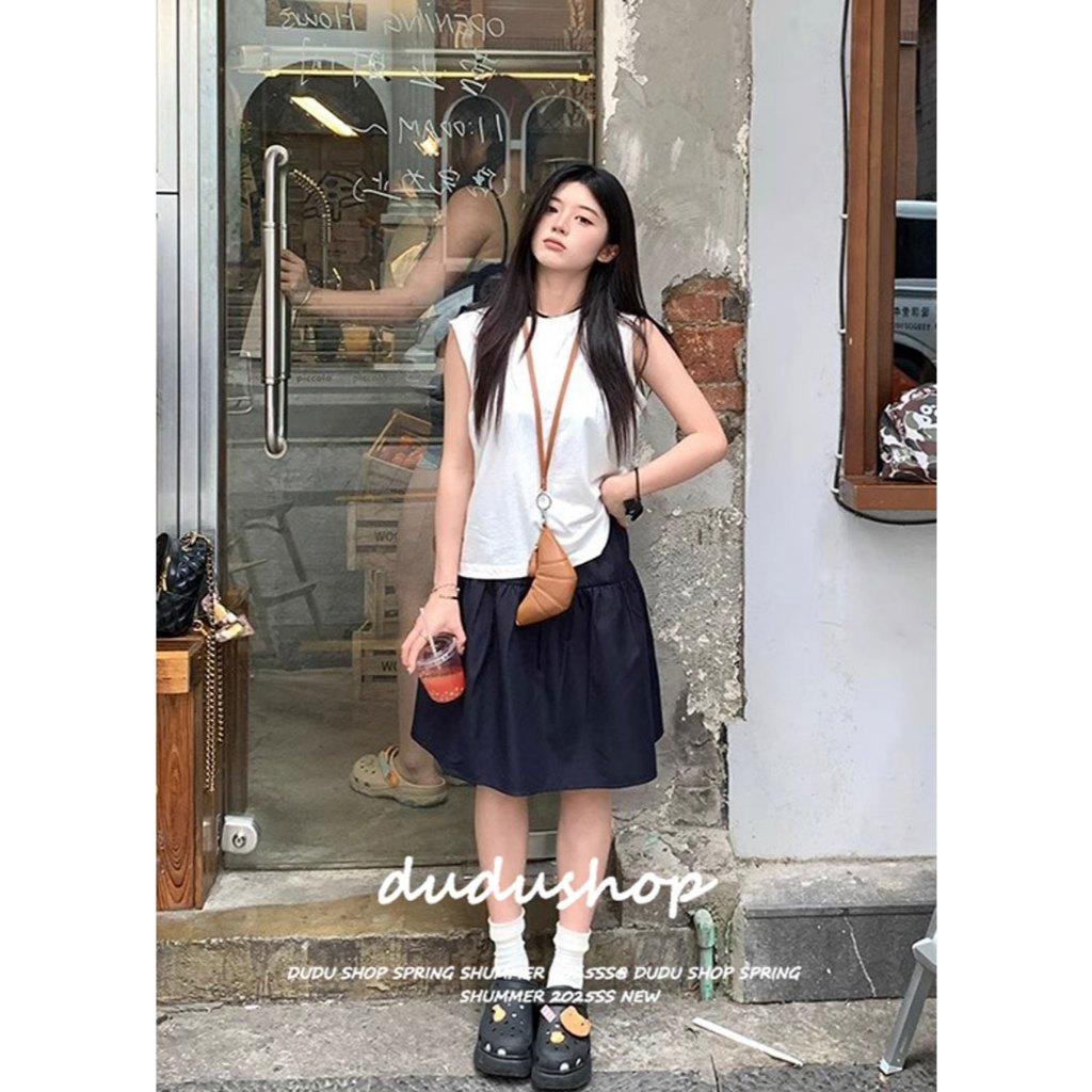 [A short skirt with a lining of safety pants]กระโปรงสั้นลำลองแบบญี่ปุ่น ฤดูร้อน กระโปรงทรงหลวมใหม่ กระโปรงสำหรับผู้หญิง – โปรปัง