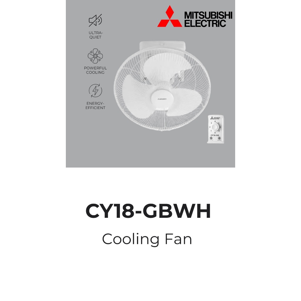พัดลมโคจร 18 นิ้ว MITSUBISHI ELECTRIC รุ่น CY18-GB WH สีขาว