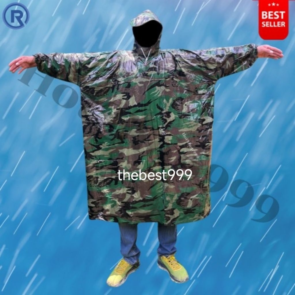 💥ตัวใหญ่💥หนา💥ทน💥เสื้อฝนลายทหาร(เขียว)☔พร้อมส่งสต๊อกจริง☔ใส่ได้ทั่งชายหญิง☔คุณภาพดี ทท