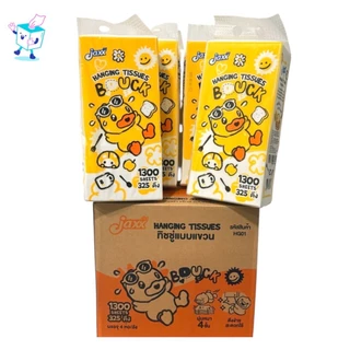 [เซท 2 ลัง] JAXX B.DUCK แจ๊กซ์ กระดาษทิชชู่เช็ดหน้าแขวน ห่อ1300แผ่น หนา4ชั้น