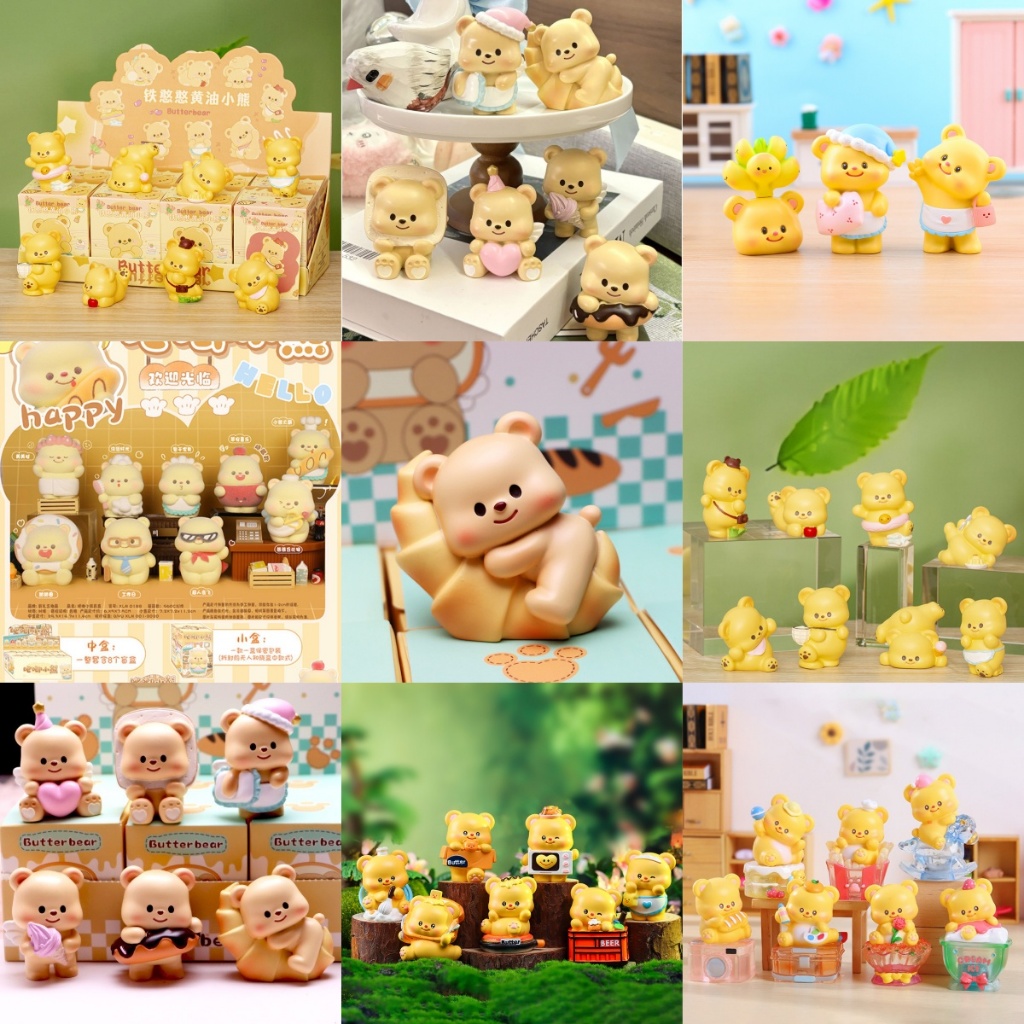 💜พร้อมส่งจากกทม🎁Sanrio Kuromi น้องหมีเนย (ราคา1กล่อง/1ตัว) โมเดล แบบสุ่ม ยกเซ็ตถูกสุด โมเดลของสะสม ตุ๊กตาน่ารัก ของขวัญส
