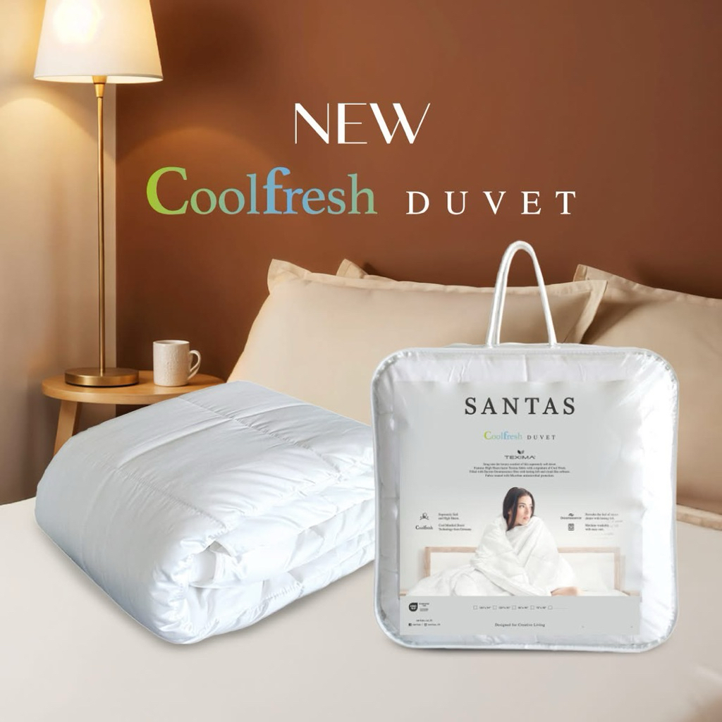 SANTAS ไส้ผ้านวม COOLFRESH สีขาว นุ่มสบาย ระบายความร้อนได้ดี