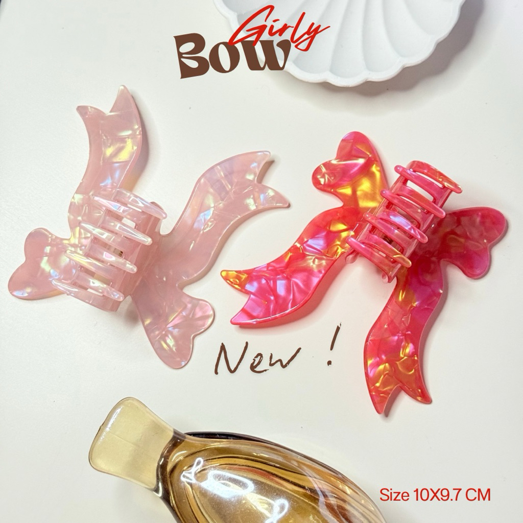 [ส่งไว] กิ๊บโบว์พร้อมส่ง Girly Bow  Size 7 Cm