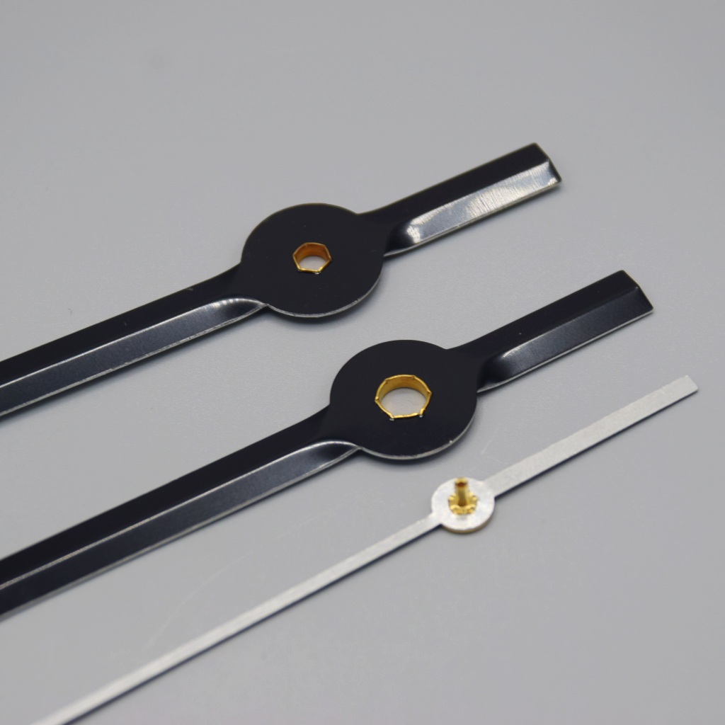 1082 ชุดเข็มนาฬิกา อลูมิเนียม สีดำ เข็มสั้น เข็มยาว เข็มวินาที ใช้กับเครื่องนาฬิกาแกนมาตรฐาน อะไหล่เครื่องนาฬิกา และงาน - รูปที่ 3