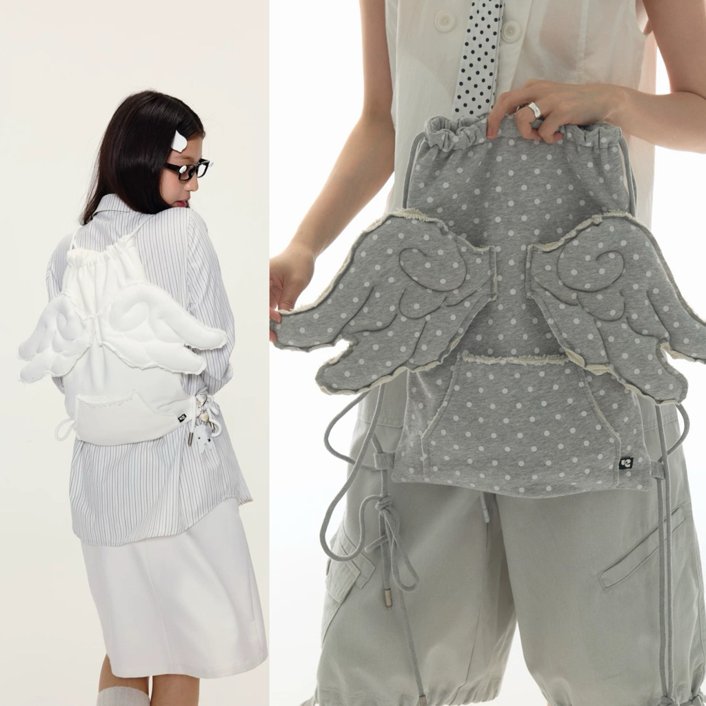 พร้อมส่ง | Yawhat🪽angel 3D wings backpack กระเป๋าเป้สะพายหลัง (ใช้โค้ดลด 20-25%) จากช็อปแท้💯