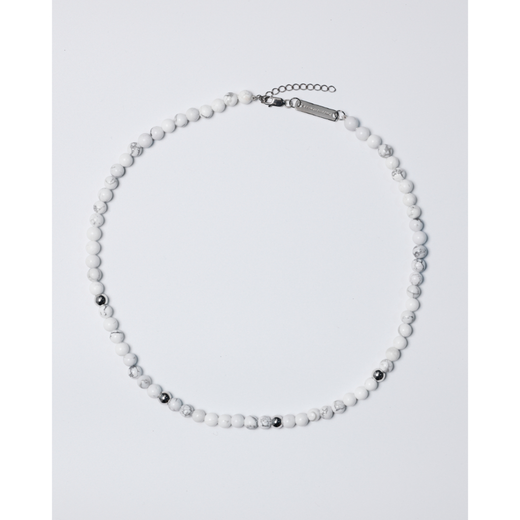 Stone Pearl Necklace - Howlite