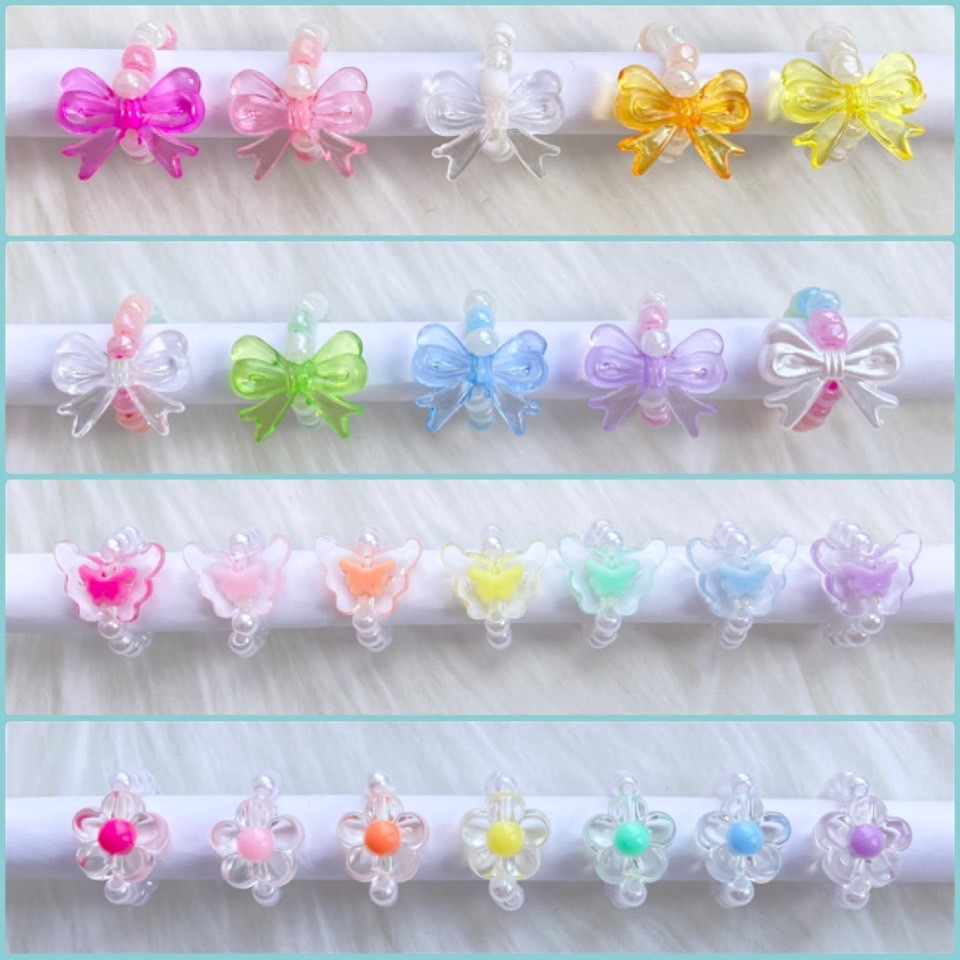 Alyz 💕แหวนรัดสายรองเท้านักเรียน สไตล์เจ้าหญิง น่ารักมาก แหวนลูกปัดรัดรองเท้า - รูปที่ 4