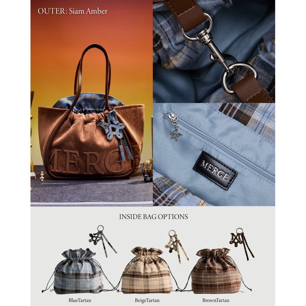 A Day Bag Medium (Siam Amber)(เปิดขาย 30 June 12.00)(เริ่มจัดส่ง 2-10 July) BlueTartan