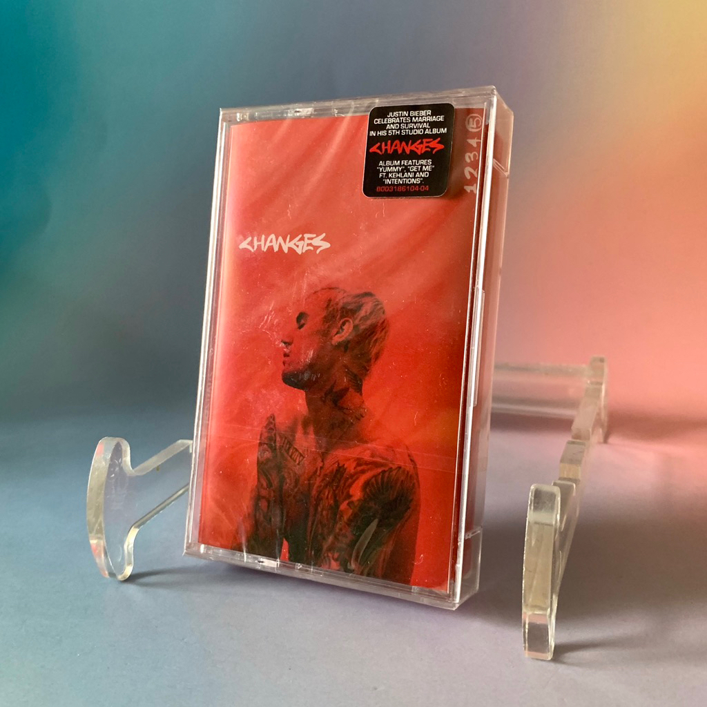 🛒 (พร้อมส่ง/ซีลปิดใหม่) Cassette Tape เทปเพลงสากล: Justin Bieber — Changes [UK] Quavo,Post Malone,Tr