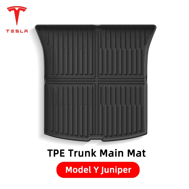 🚚จัดส่งจากไทย🚚เสื่อท้ายรถ TPE รุ่นใหม่ สำหรับ Tesla New Y Juniper 2025 แผ่นป้องกันพนักพิงและถาดท้ายรถ กันน้ำ กันสึกหรอ