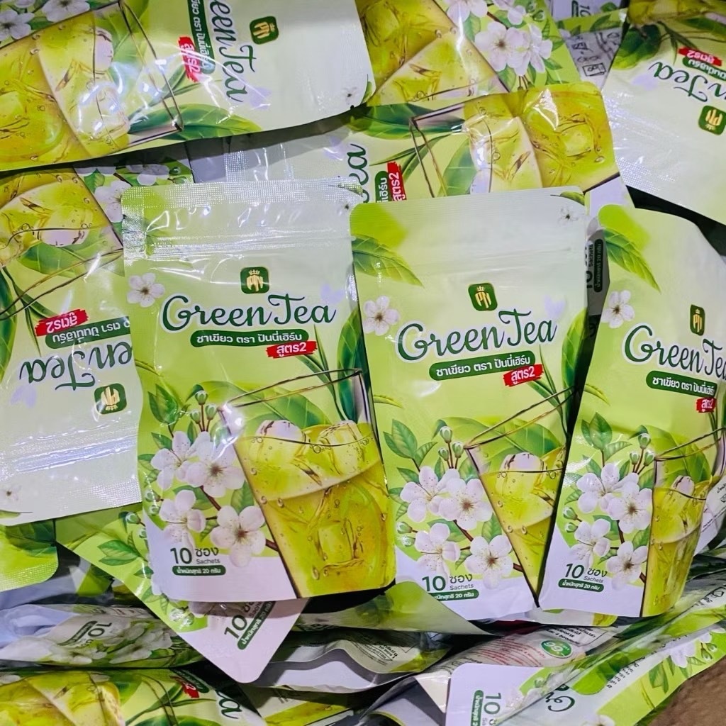 ปันนี่เฮิร์บ Green Tea สูตร2 ชาเขียวผสมสมุนไพร 7 ชนิด หอมใบเตย ทานง่าย หวานจากหญ้าหวาน 1 ห่อมี10ซอง