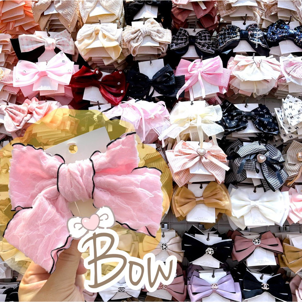 🎀 โบว์สวย M-L แบบติดครึ่งหัว/หางม้า 💓🎀พร้อมส่งนะคะ
