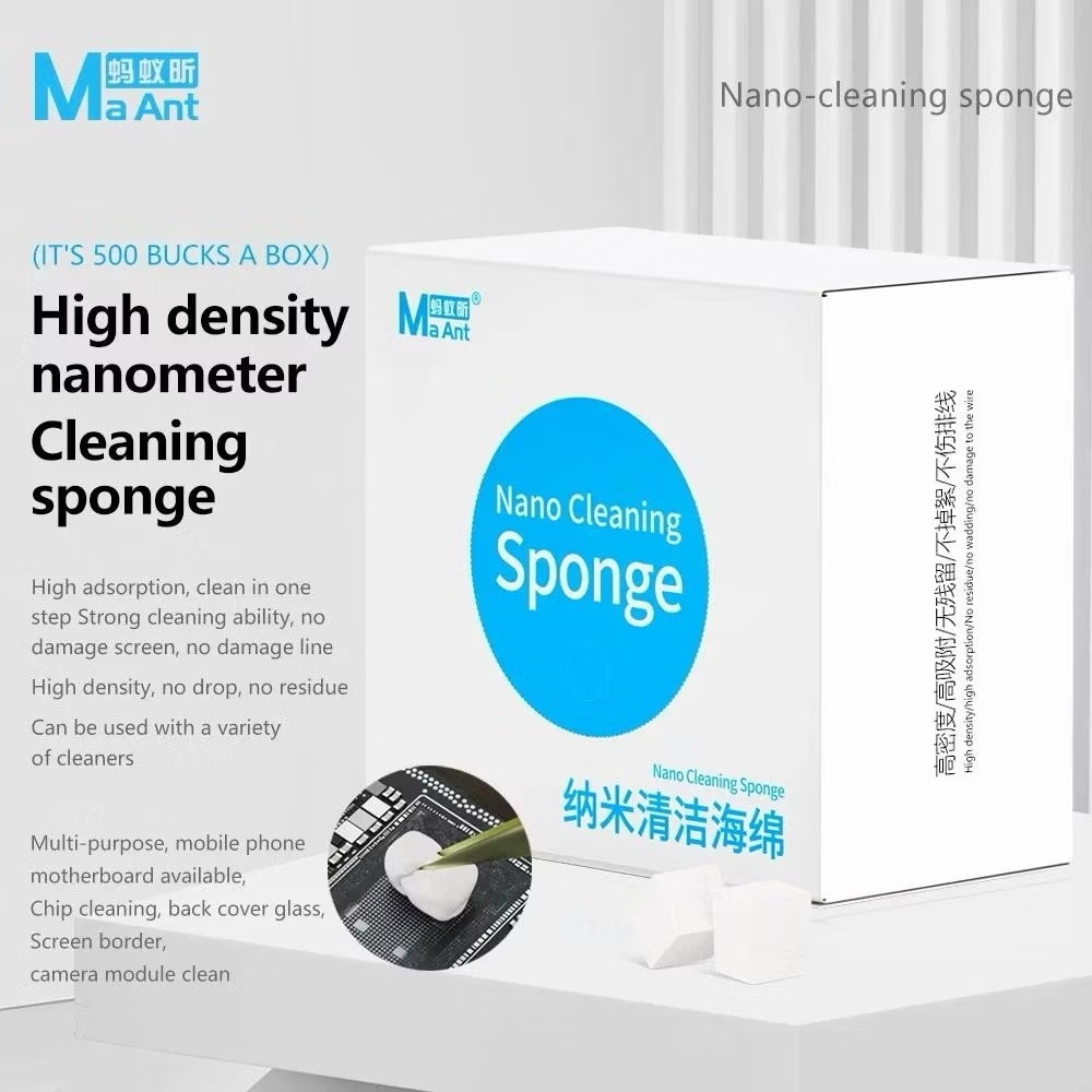 Maant MY-065 NANO ฟองน้ําทําความสะอาด/PCB วิธีทําความสะอาด/หน้าจอมือถือ/กระจกหลัง/กล้องมือถือ/ฟองน้ําทําความสะอาด
