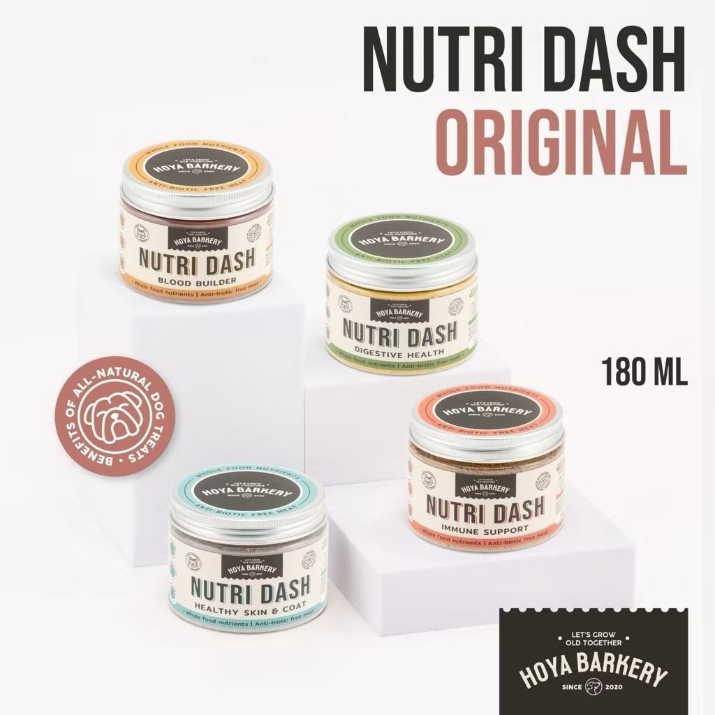 ผงโรยอาหารบำรุงสุขภาพน้องหมา น้องแมว Nutri Dash meal topper Hoya Barkery all natural
