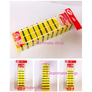 [11 ชิ้น] NOOP ฟองน้ำล้างจาน 10 ชิ้น แถมฟรี 1 ชิ้น A202 (แผ่นใยขัดพร้อมฟองน้ำ)