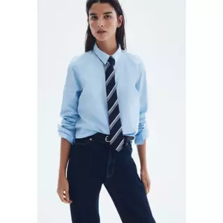 H&M(เอชแอนด์เอ็ม) เสื้อเชิ้ตผสมผ้าคอตตอน Women Cotton-blend shirt 0932278_7