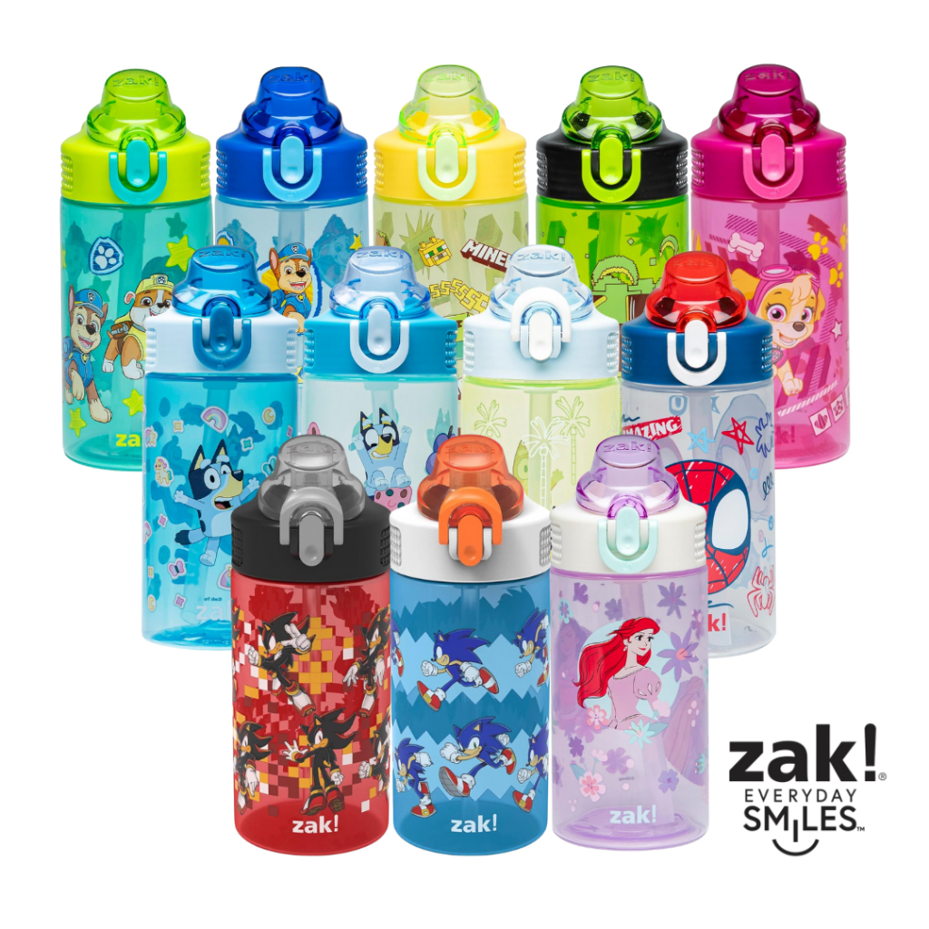 รวมกระติกน้ำลายการ์ตูนสุดฮิต Zak Designs 16oz  Kids Water Bottle