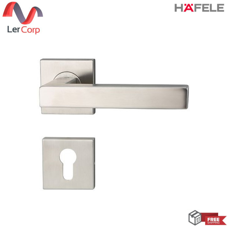 (Hafele) ชุดมือจับก้านโยก รุ่นพรีเมี่ยม ประตูทางเข้า MORTISE (499.10.122)