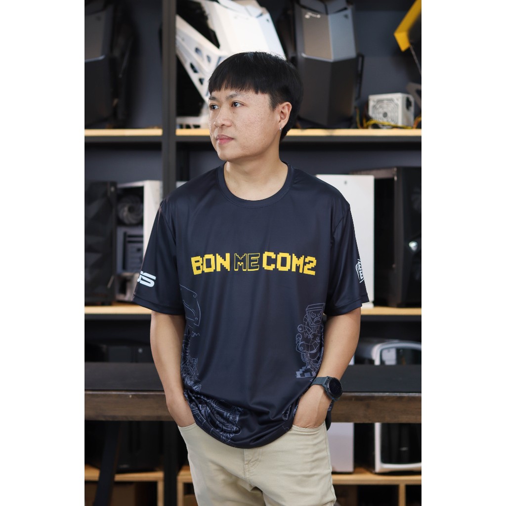 เสื้อยืด Bonmecom2 No.1 คอกลม แขนสั้น พิมพ์ลาย ใส่สบาย (ผ้าไมโคร โพลีเอสเตอร์ 100%)