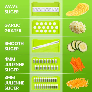 Multifunctional Vegetable Chopper เครื่องสไลด์ผัก เครื่องหั่นผัก เครื่องหั่นอาหาร ใบมีดสแตนเลสคม เครื่องหั่นผล