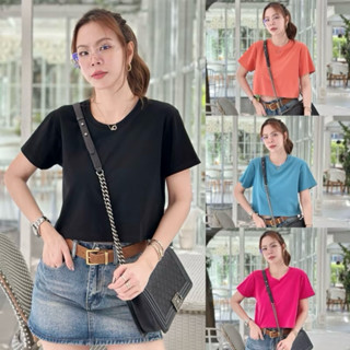 028 เสื้อยืดคอคลมครอปแขนสั้น ไซร์ 3 DEEZYY