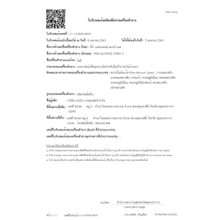 VIDA SPRAY ALCOHOL 75% (วีด้า สเปรย์ แอลกอฮอล์ 3 สูตร)