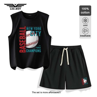 เสื้อกล้ามโอเวอร์ไซส์ ผ้าฝ้าย100% สไตล์ฮิปฮอป เรโทร คอกลม เส…