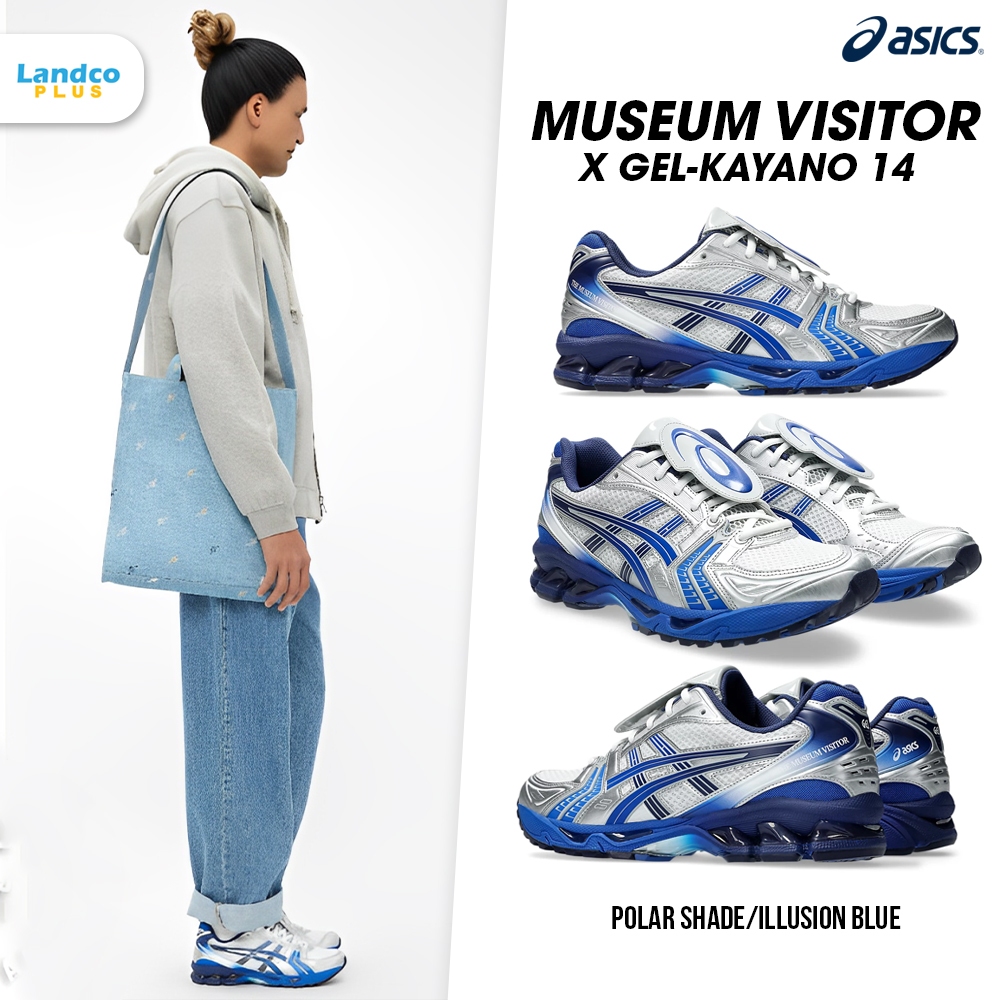 Asics x The Museum Visitor รองเท้าผ้าใบ รองเท้าลำลอง ND UX GEL-KAYANO 14 POLAR SHADE/ILLUSION BLUE 1