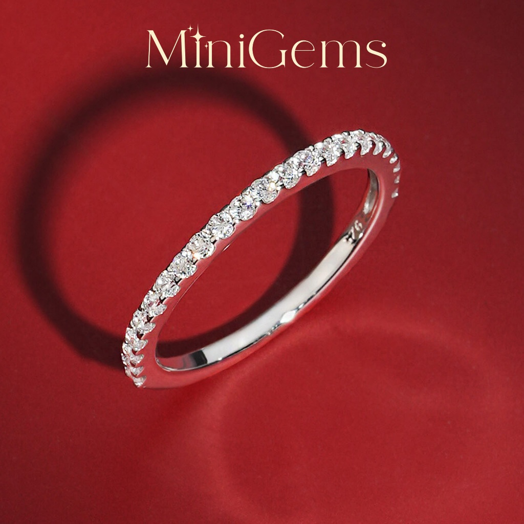 MiniGems แหวน เงินแท้ 92.5 เพชรสวิส(CZ) แหวนคู่ แหวนแต่งงาน แหวนผู้หญิง แหวนผู้ชาย 05982