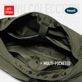 Tawii. กระเป๋าคอม กระเป๋า ขนาดใหญ่ กระเป๋าข้าง สะพายข้างไนล่อน Unisex Bag กันน้ำ กระเป๋าเท่ๆ